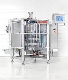 Continuous bagger with twin sealing jaws