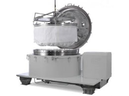 Vertical top discharge centrifuge