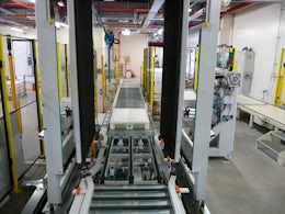 In-line pallet changer