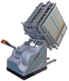 Mobile pallet changer without turning