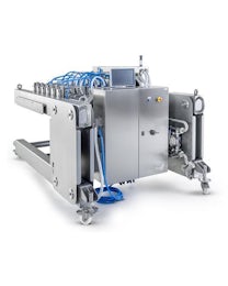 Mobile high speed depositor of pizza sauce