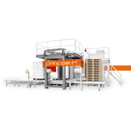 Automatic palletizer machine for bags and boxes