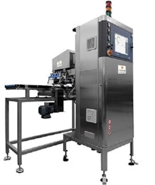 Inspection machine for MAP packaged food in bags and trays